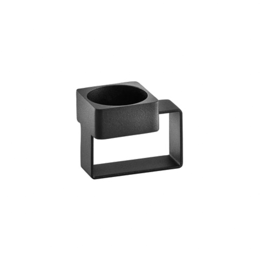 NEW! In box! Woud (Finland) Black cast iron/metal sculptural tea light holder